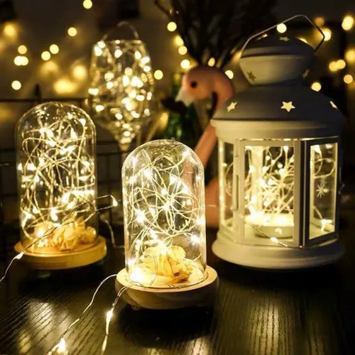 Luces Microled De Hada Para Decoración Amarillo Y Blanco 3v