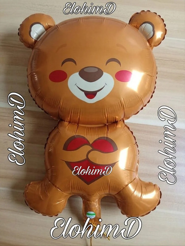 Decoración Globos Amor Y Amistad San Valentín Osito Base Luz Rojo Abrasitos miniatura 3
