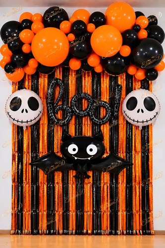 Kit Decoracion Feliz Halloween Murcielago Globos Fiesta