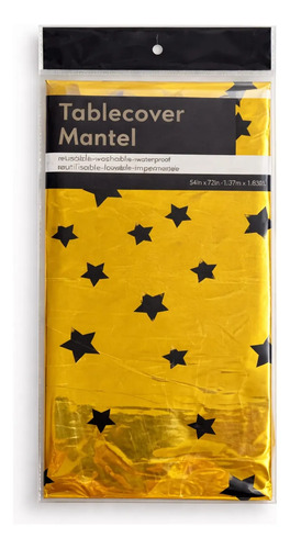 Mantel Fiesta Metalizado Rectangular 1.37m X 1.83m Estrellas miniatura 10