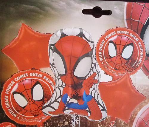 Kit Decoracion Spiderman Hombre Araña  Cumpleaños Globos miniatura 7