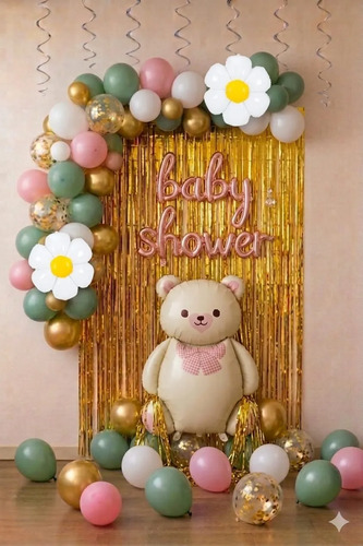 Globo Baby Shower Cursivo Letrero Fiesta Decoracion Rosa miniatura 2