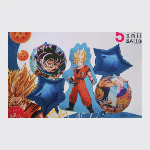 Kit Decoración Globos Cumpleaños Dragon Ball Z  Super Sayayi miniatura 3
