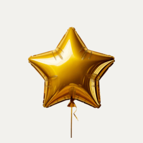 Decoracion Globos Sencilla Estrellas Y Corazón Confeti 14u Dorado miniatura 4