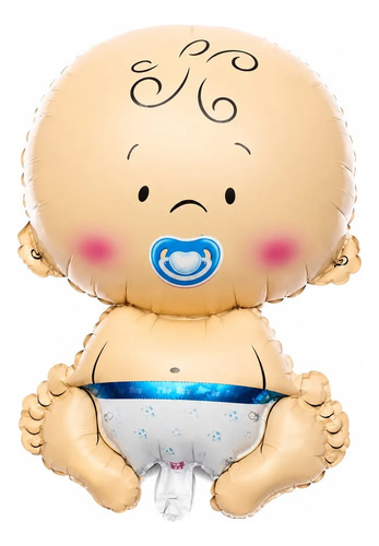 Kit Decoracion Baby Shower Globos Fiesta 60 Pzs Azul Niño miniatura 4