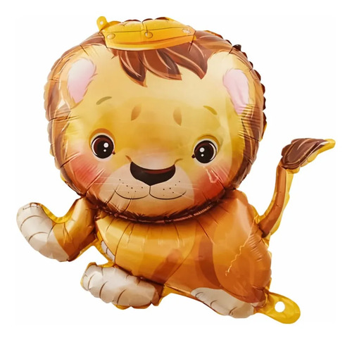 Kit Decoracion Baby Shower Globos Fiesta 60 Pzs Plateado Leon miniatura 4