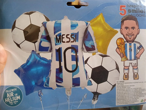 Kit Decoración Fiesta Futbol Lionel Messi Argentina 55 Pzs miniatura 3