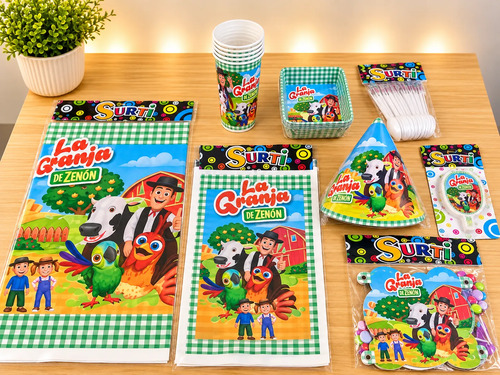 Kit Decoración Piñata Granja De Zenón Fiesta Infantil — imagen 1