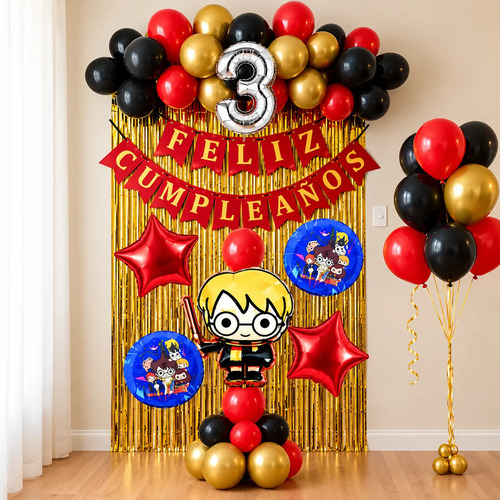 Kit Decoración Cumpleaños Harry Potter Globos Fiesta — imagen 1