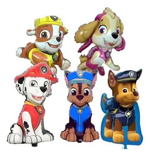 Kit Decoracion Cumpleaños Paw Patrol Patrulla Canina Globos miniatura 3