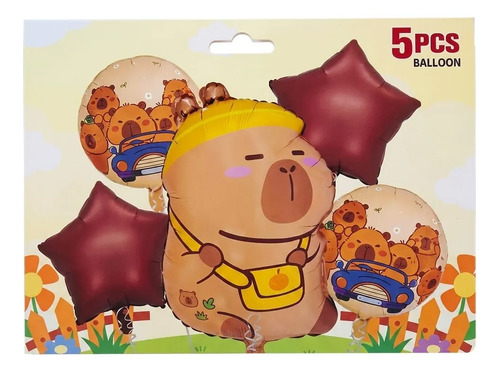 Kit Decoración Globos Cumpleaños Capibara Cute miniatura 4