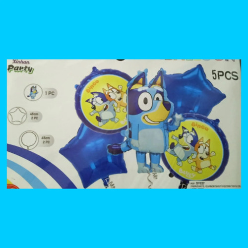 Kit Decoracion Cumpleaños Bluey Globos Fiesta miniatura 3