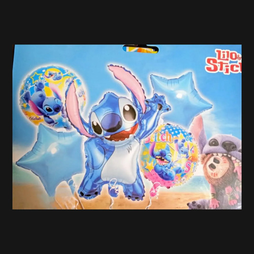 Kit Decoración Stitch Cumpleaños Fiesta Globos 79 Pzs miniatura 3