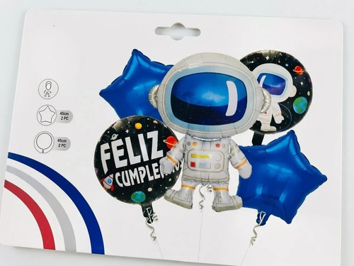 Kit Decoración Astronauta Espacio Exterior Cumpleaños Globos miniatura 3