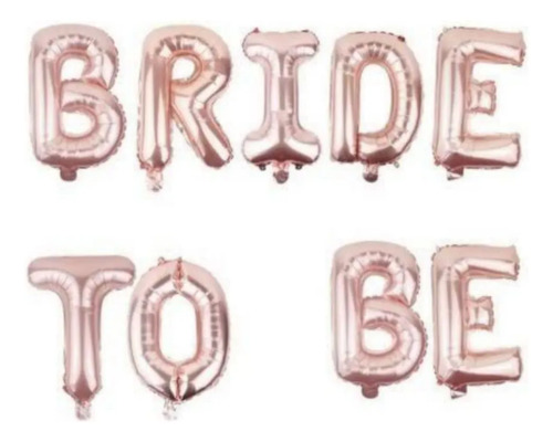 Kit Decoración Globos Despedida Soltera Bride To Be 54 Pzs Oro Rosa miniatura 4