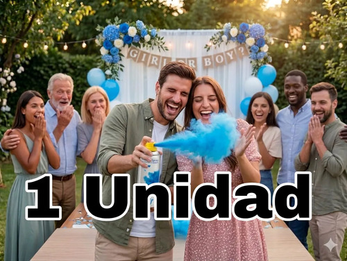 Extintor Polvo Gender Revelación Sexo - Niño O Niña Humo Azul miniatura 2