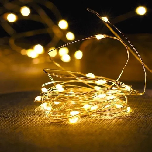 Luces Microled De Hada Para Decoración Amarillo Y Blanco 3v miniatura 4