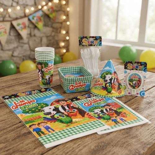Kit Decoración Piñata Granja De Zenón Fiesta Infantil miniatura 4