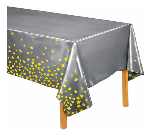 Mantel Fiesta Metalizado Rectangular 1.37m X 1.83m Estrellas miniatura 4