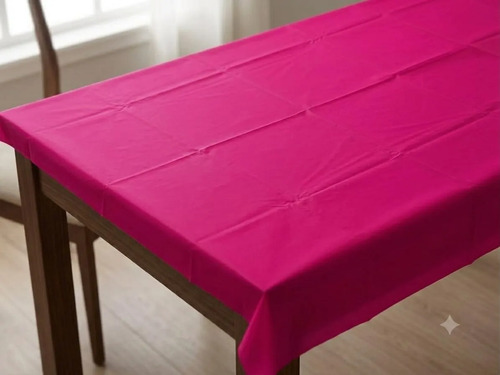 Mantel Fiesta Decoracion Tipo Tela Reutilizable 137x183cm Fucsia miniatura 2