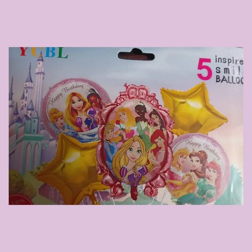 Kit Decoración Princesas Disney Cumpleaños Globos Fiesta miniatura 3