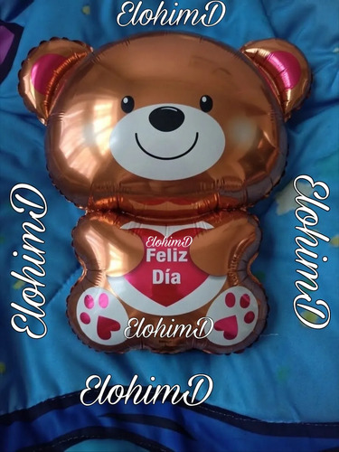 Decoración Globos Amor Y Amistad San Valentín Osito Base Luz Rojo Osito Feliz Dia miniatura 3