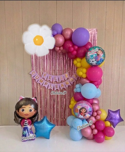 Kit Decoracion Cumpleaños Casa De Gabby Globos Fiesta Niña — imagen 1