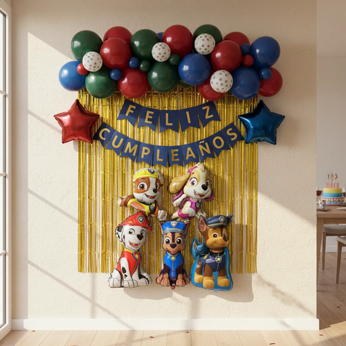 Kit Decoracion Cumpleaños Paw Patrol Patrulla Canina Globos — imagen 1