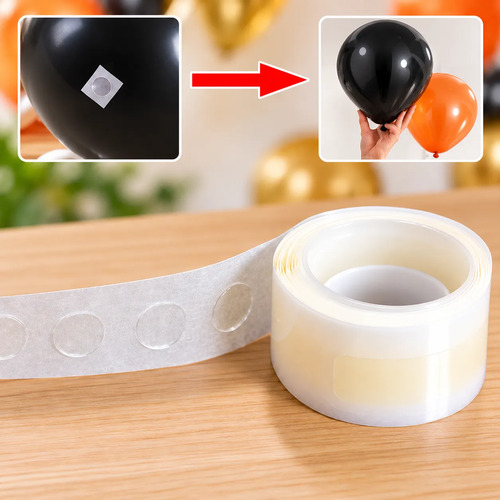 Pegamento Adhesivo  Para Globos Doble Faz Decoración Fiesta Transparente miniatura 4
