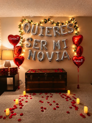 Kit Globos Quieres Ser Mi Novia Decoracion Fiesta Plateado
