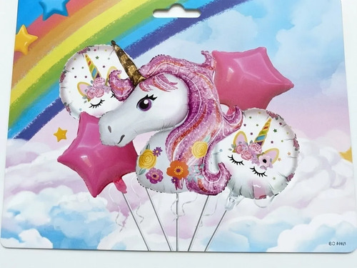 Decoración Globos De Unicornio Cumpleaños Fiesta Mágico miniatura 4
