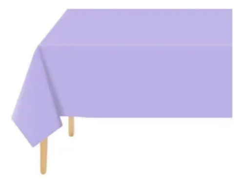 Mantel Fiesta Decoracion Tipo Tela Reutilizable 137x183cm Lila miniatura 2