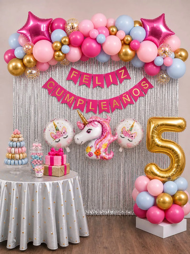 Decoración Globos De Unicornio Cumpleaños Fiesta Mágico — imagen 1