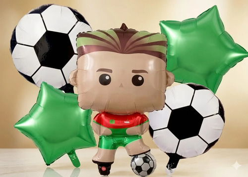 Kit Decoración Globos Cristiano Ronaldo Portugal - 49 Pzs miniatura 3