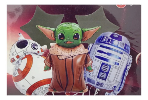 Kit Decoracion Cumpleaños Star Wars Baby Yoda Globos Fiesta miniatura 3