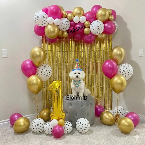 Cortina De Flecos Metalizada Lisa Fiesta Decoracion 1x2m Dorado — vista alternativa