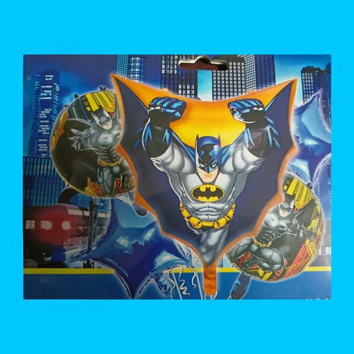 Kit Decoración Super Heroe Batman Cumpleaños Globos Fiesta miniatura 3