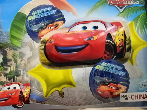 Kit Decoracion Cars Rayo Mcqueen Cumpleaños Globos 92 Pcs miniatura 3