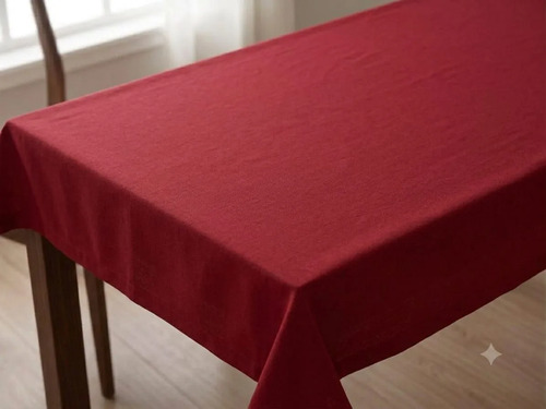 Mantel Fiesta Decoracion Tipo Tela Reutilizable 137x183cm Rojo miniatura 2