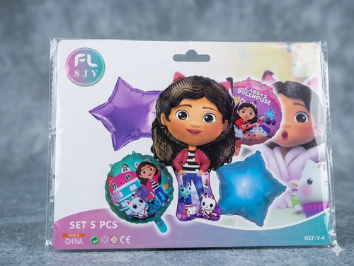 Kit Decoracion Cumpleaños Casa De Gaby 41 Globos Cortina miniatura 3