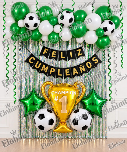 Kit Decoracion Atlético Nacional Globos Cumpleaños - 49 Pzs — imagen 1