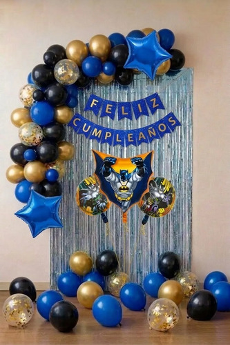 Kit Decoración Super Heroe Batman Cumpleaños Globos Fiesta — imagen 1