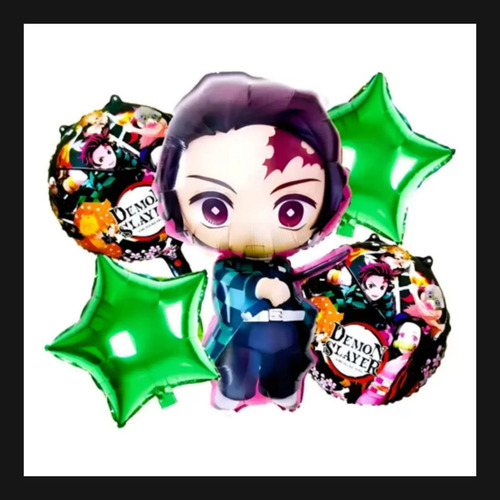 Decoración Globos Fiesta Tanjiro Demon Slayer Cumpleaños miniatura 3