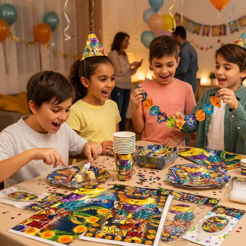Kit Decoración Dragón Ball Piñata Fiesta Infantil + Vela miniatura 3