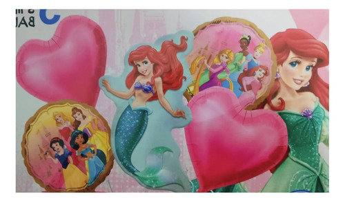 Kit Decoracion Sirenita Ariel Cumpleaños Globos Fiesta miniatura 3